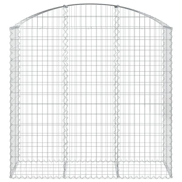 vidaXL Išlenktas gabiono krepšys, 150x50x140/160 cm, geležis