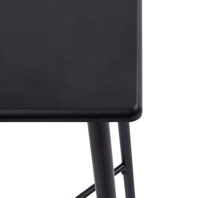 vidaXL Baro baldų komplektas, 3 dalių, juodos spalvos, plastikas