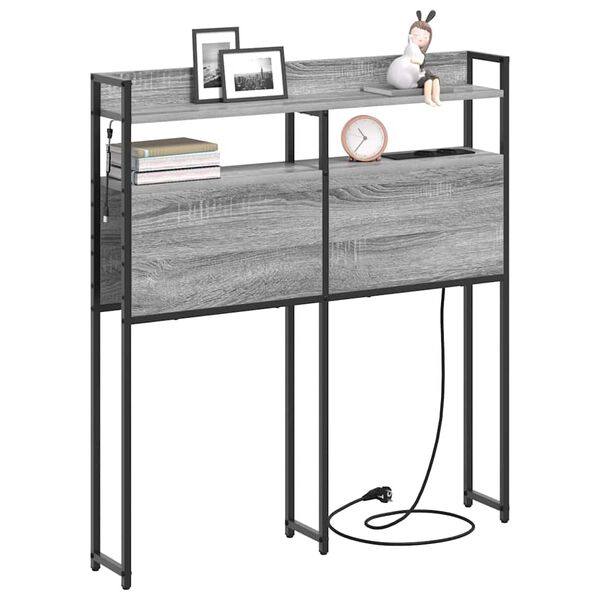 vidaXL Saugojimo galvos atlo&scaron;as su lentyna Pilka sonoma ąžuolo 75 cm