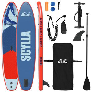 vidaXL Inflatable Stand Up Paddle Board SCYLLA 305 x 76 x 15 cm Mėlyna