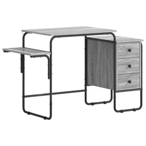 vidaXL Stalas su saugojimo vieta Pilka Sonoma 120 x 50 x 75 cm
