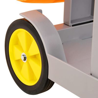 vidaXL Valymo vežimėlis su grindų plovimo kibiru, polipropilenas