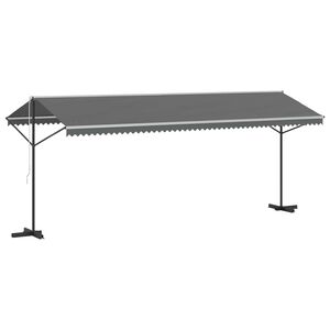 vidaXL Atvira markizė Pilka 6 x 3 m Poliesteris