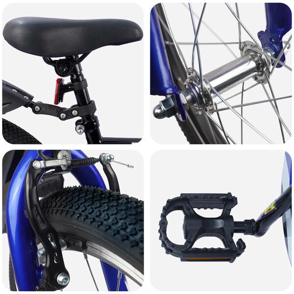 vidaXL Vaikų Dviratis 18 Colių 5&ndash;7 metų vaikams Juoda