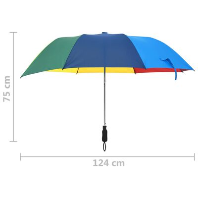 vidaXL Automatinis sulankstomas skėtis, įvairių spalvų, 124cm