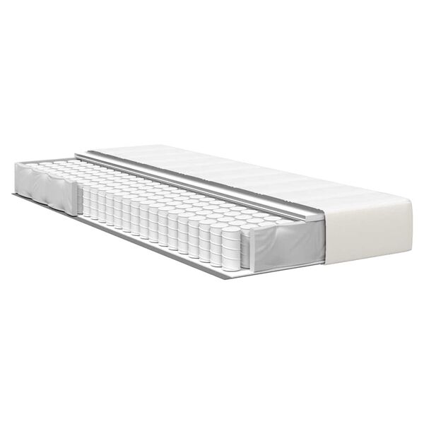 vidaXL Čiužinys su čiužiniu Kreminė 90 x 190 cm audinys