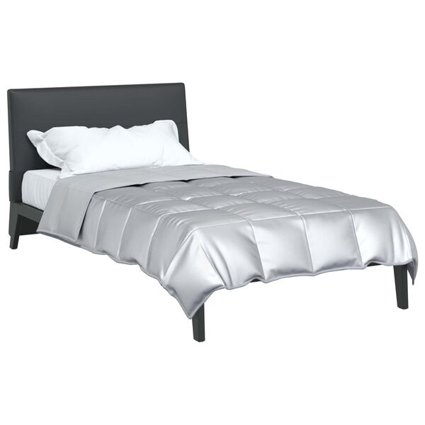 vidaXL Pilna metų antklodė Sidabro 220 x 155 cm Satin ir mikropluo&scaron;tas