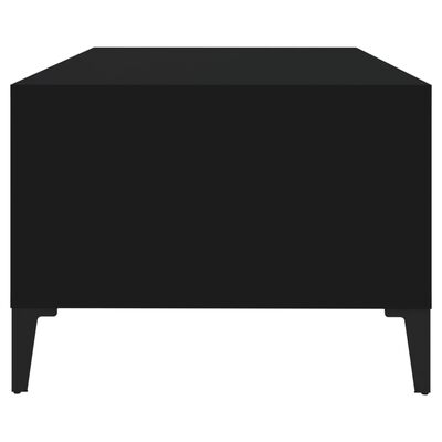 vidaXL Kavos staliukas, juodas, 90x50x36,5cm, apdirbta mediena