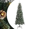 vidaXL Dirbtinė Kalėdų eglutė Žalia 240 cm PVC, plastikas ir plienas