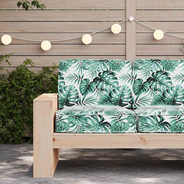 vidaXL Pallet pagalvių rinkinys Gėlių 2 pcs Su lapais 60 x 60 x 12 cm