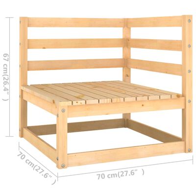 vidaXL Sodo poilsio baldų komplektas, 8 dalių, pušies medienos masyvas