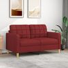 vidaXL Dvivietė sofa, raudonojo vyno spalvos, 140cm, audinys