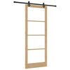 vidaXL Slankios durys ORKDAL Natūrali ir juoda 93 x 232 cm