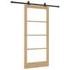 vidaXL Slankios durys ORKDAL Natūrali ir juoda 93 x 202 cm