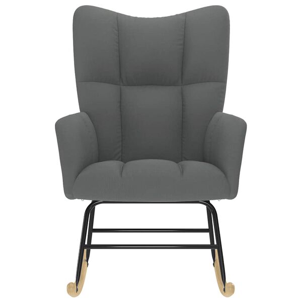 vidaXL Supama kėdė, tamsiai pilkos spalvos, audinys