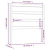 vidaXL Lovos galvūgalis, pilkas, 81x4x100cm, pušies medienos masyvas