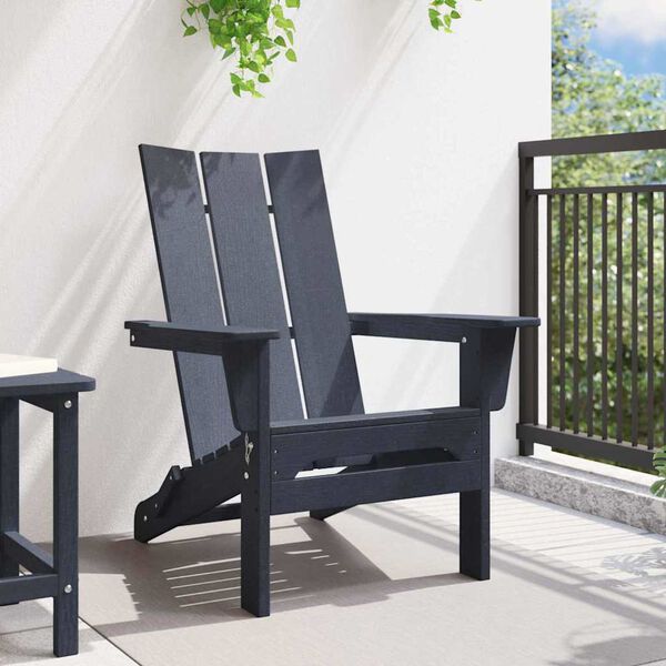 vidaXL Sulankstoma Adirondack kėdė Tamsiai mėlyna 74.5 x 80.5 x 90cm