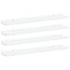 vidaXL Sieninės lentynos, 4vnt., baltos spalvos, 60x9x3cm