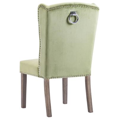 VidaXL Valgomojo kėdė, šviesiai žalios spalvos, aksomas