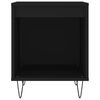 vidaXL Naktinės spintelės, 2vnt., juodos, 40x35x50cm, apdirbta mediena