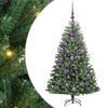 vidaXL Dirbtinė Sulankstoma Kalėdų Eglutė Žalia 120 cm PVC ir metalas