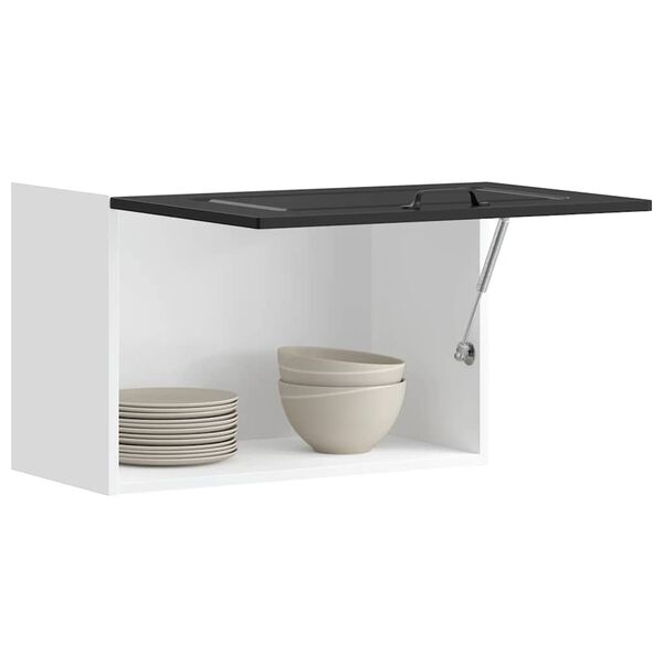 vidaXL Sieninė virtuvės spintelė, Kalmar, juoda, apdirbta mediena