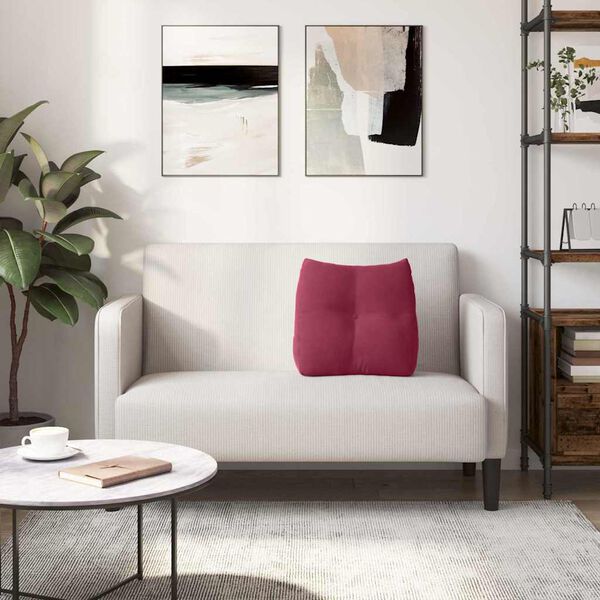 vidaXL Apsaugos Pagalvė Vyno raudona 45 x 24 x 50 cm Aksomas