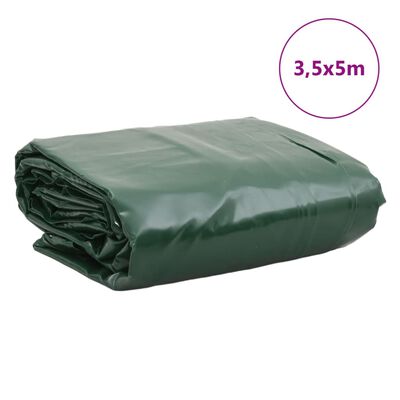vidaXL Tentas, žalios spalvos, 3,5x5m, 650g/m²