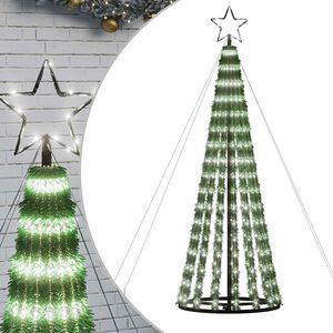 vidaXL LED Kalėdų eglutė 275 LED &Scaron;alta Balta 180 cm