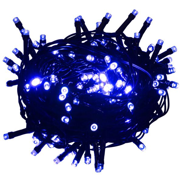 vidaXL LED lempučių girlianda, mėlynos spalvos, 15m, PVC, 150 LED