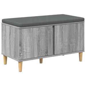 vidaXL Koridoriaus suolas su pagalve Pilka Sonoma 80 x 38 x 46 cm