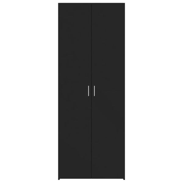 vidaXL Komoda, juodos spalvos, 70x42,5x185cm, apdirbta mediena