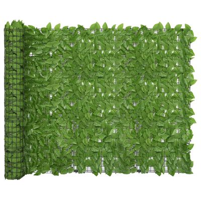 vidaXL Balkono pertvara, 300x150cm, su žaliais lapais