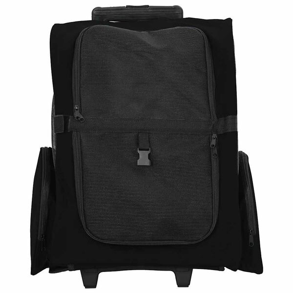 vidaXL Augintinių vežimėlis, 3 viename, juodas, 48x32x(57-106) cm, oksfordo audinys, 3 vnt.