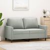 vidaXL Dvivietė sofa, šviesiai pilkos spalvos, 120cm, aksomas