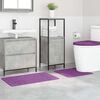 vidaXL Antisklidus vonios kilimėlių rinkinys 3 pcs Violetinė PP