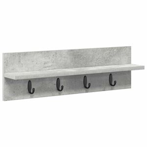 vidaXL Prikabinamas paltas su saugykla Betono pilka 60 x 10,5 x 18 cm