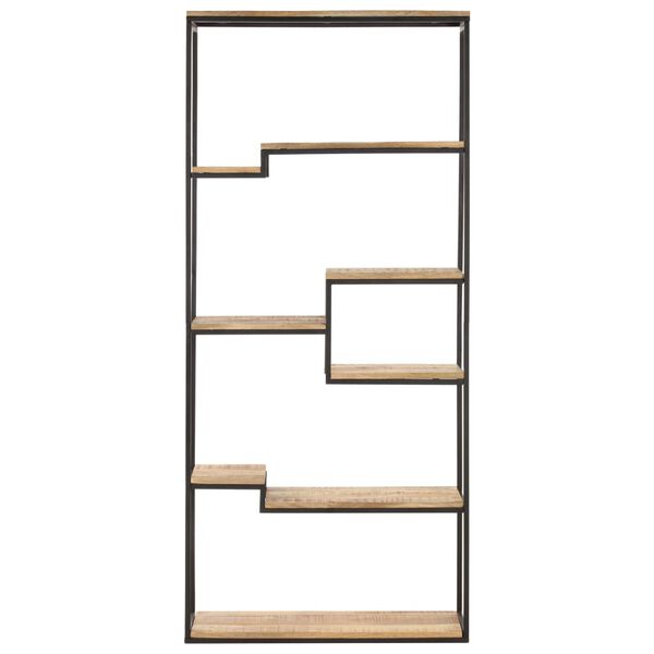 vidaXL Knygų spinta, 80x30x180cm, neapdorota mango mediena