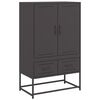 vidaXL Komoda, juodos, 68x39x111,5 cm, plienas