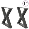vidaXL Kavos staliuko kojos, 2 vnt., antracito spalvos, 50x(42-43,3) cm, plienas
