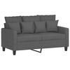 vidaXL Dvivietė sofa, tamsiai pilkos spalvos, 120cm, audinys