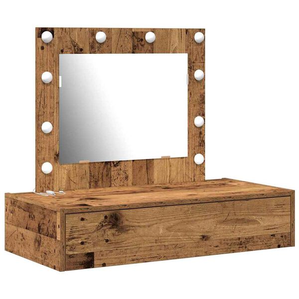 vidaXL Makiažo stalas su stalčių Ruda 83 x 40 x 70 cm Apdirbta mediena