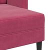 vidaXL dvivietė sofa su gultu L formos vyno raudona 125 cm aksomas
