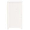 vidaXL Naktinės spintelės, 2vnt., baltos, 50x35x61,5cm, pušies masyvas
