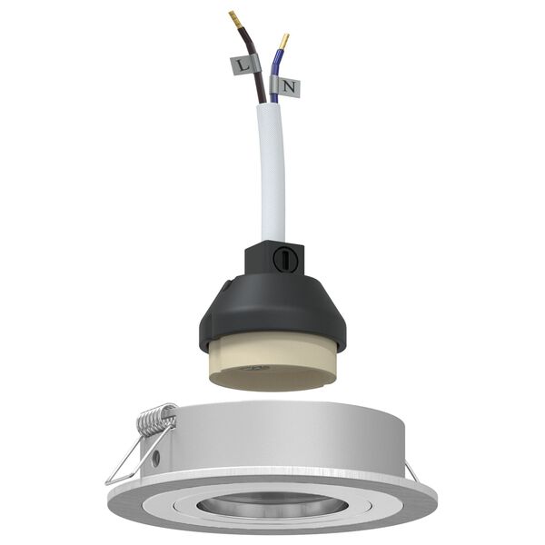 vidaXL Spotlight'ai 6 pcs Sidabro 9 x 9 x cm Aliuminis