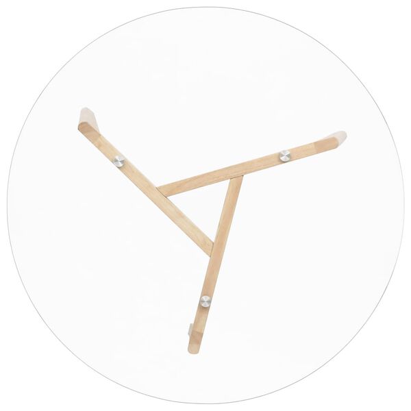 vidaXL Valgomojo stalas, skaidrus, 80cm, grūdintas stiklas