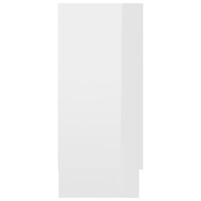 vidaXL Vitrininė spintelė, baltos spalvos, 120x30,5x70cm, MDP, blizgi