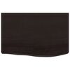 vidaXL Sieninė lentyna, tamsiai ruda, 60x40x(2&ndash;6)cm, ąžuolo masyvas