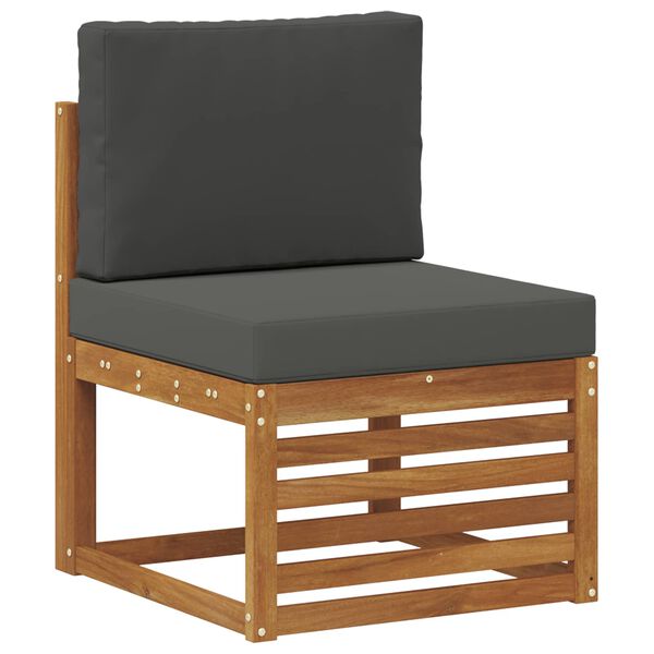 vidaXL Sekcijos sofų komplektas 8 pcs Natūralus ir antracitas