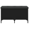 vidaXL Suoliukas-daiktadėžė, juodas, 82x42x45cm, apdirbta mediena